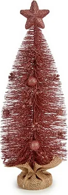 Image de Arbre de Noël avec étoile rose 13 x 41 x 13 cm