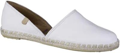 Produktbild von VERBENAS Carmen Damen Leder Slippers blanco, softe Leder Decksohle