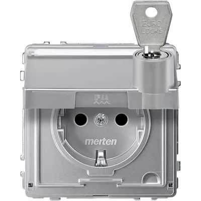 Produktbild von Merten SCHUKO-Steckdose alu MEG2317-7260