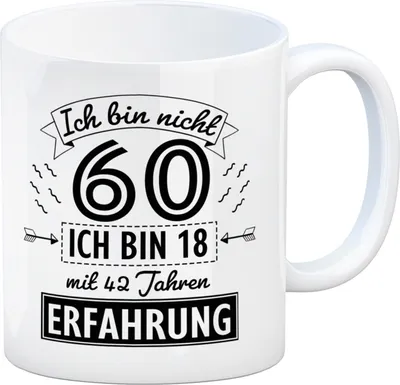Produktbild von Witziger Kaffeebecher für den 60. Geburtstag mit Motiv: Erfahrung