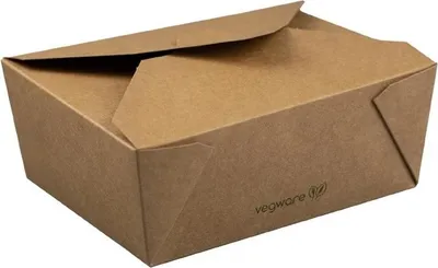 Produktbild von Vegware Kompostierbare Menüboxen Aus Pappe 1800 Ml (180 Stück)