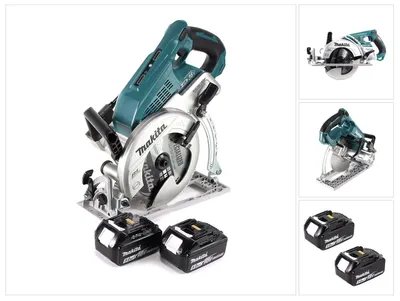 Produktbild von Makita DRS 780 T Akku Handkreissäge 36V ( 2x18V ) 185 mm Brushless + 2x Akku 5,0Ah  - ohne Ladegerät