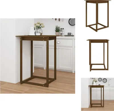 Produktbild von vidaXL Bartisch Honigbraun 80x80x110 cm Massivholz Kiefer -  Esstische