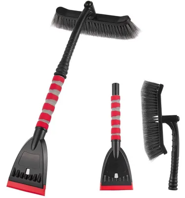 Produktbild von Eiskratzer mit Schneebürste 67cm abnehmbar drehbar Schaumstoffgriff TPE ABS