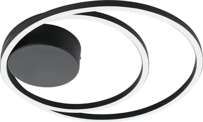 Image de Eglo 900471 RUOTALE LED Plafonnier 36W Ø450mm noir blanc blanc chaud