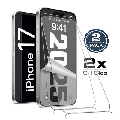 Produktbild von 2X Für iPhone 17 ( 6.3" ) - Panzerglas Glasfolie Display Schutz Folie Glas 9H Hart Echt Glas Displayschutzfolie 2 Stück