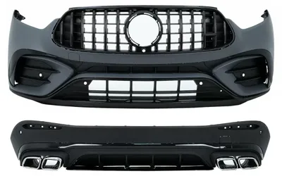 Produktbild von Bodykit für Mercedes GLC-Klasse X254 SUV 2022+ GLC63 Design Stoßfänger Endrohre.