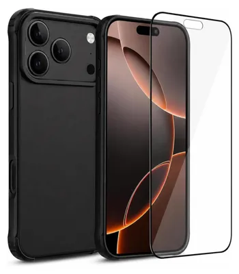 Produktbild von Schwarze Hülle für iPhone - handyhülle mit Displayschutz – iPhone 17 Pro / 3D Displayschutz