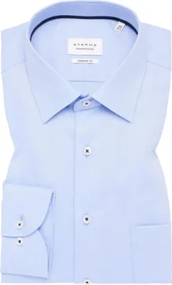 Produktbild von Eterna - Modern Fit - Bügelfreies Herren Langarm Hemd, (8464 X181), Größe:39, Farbe:Blau (12)