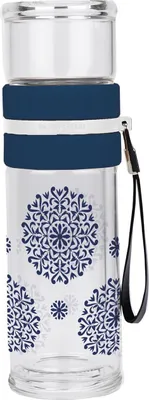 Produktbild von Teeflasche mit Sieb Blue Ornament 300ml