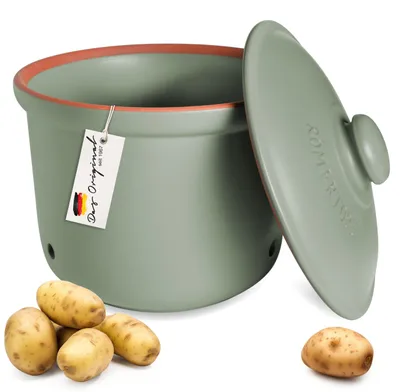 Obrázok produktu pre Romertopf, hrniec na zemiaky, keramika, nádoba na skladovanie zemiakov, MAXI PLUS, zelená