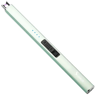 Produktbild von Elektrisches Lichtbogen-Feuerzeug - Winddicht und flammenlos - USB wiederaufladbar mit Sicherheitsschloss für Kerzen und Camping - Grün
