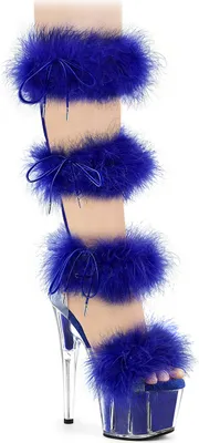 Produktbild von ADORE-728F Damen Sandale von Pleaser, Transparent Blau , EU 42, US 12