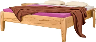 Produktbild von Doppelbett Niklas 160x200 Metallfrei Kernbuche ohne Kopfteil