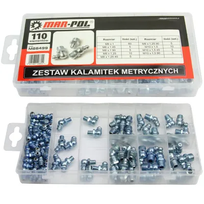 Obrázok produktu pre MAR-POL Maznice (metrický závit), sada 110 ks M66499
