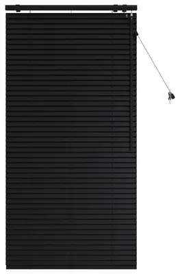 Obrázok produktu pre vidaXL žalúzie, čierna, 80 x 160 cm, 35 mm, masívne drevo paulónia