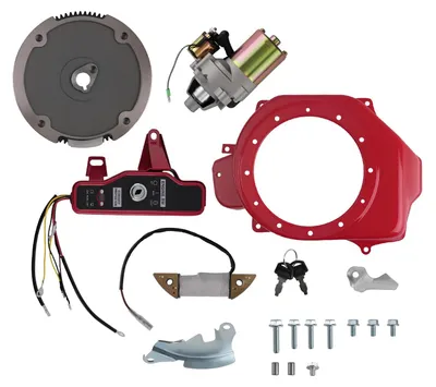 Obrázok produktu pre Súprava na prestavbu na elektrický štartér GX160 – štartér, setrvačník, zapaľovanie – pre benzínový motor – 32,6 x 24,9 x 17 cm – 5,4 kg