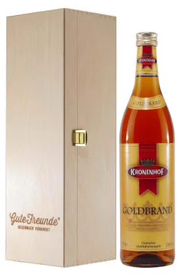 Produktbild von Kronenhof Goldbrand mit Geschenk-Holzkiste