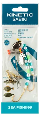 Produktbild von Kinetic Sabiki Scandic #1/0 Pearl/Blue Plattfisch Scholle Flunder Vorfach Rig system