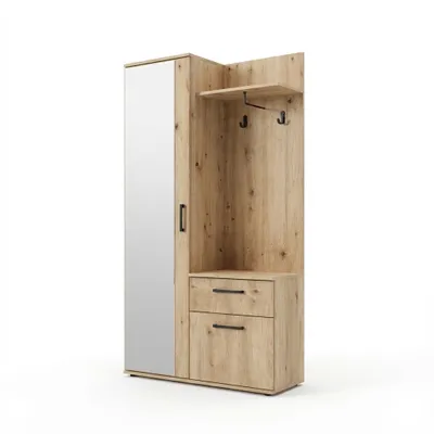 Produktbild von Minio, Garderobenset, Garderobe "Alex" 97 cm, Artisan Eiche Farbe
