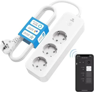 Image de Multiprise intelligente Wi-Fi à 3 prises, 16 A, 15 m