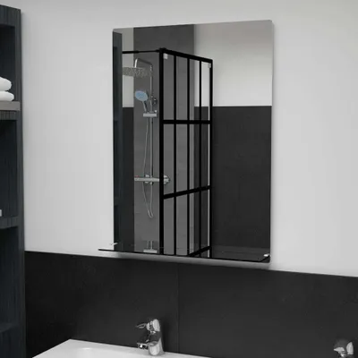 Produktbild von The Living Store Wandspiegel mit Regal 50×70 cm Hartglas