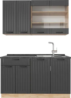 Obrázek produktu pro Jednotková kuchyně Vicco Fame-Line Tmavě šedá 140 cm bez pracovní desky, Model 57173