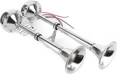 Obrázok produktu pre 125db Dual Trumpet 12V Malá veľkosť z nehrdzavejúcej ocele Elektrická húkačka Marine Grade 380Hz Boat