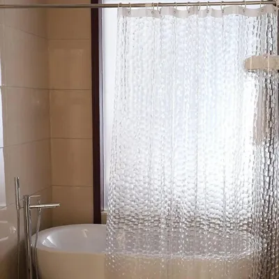 Produktbild von Duschvorhang, Anti-Schimmel Antibakteriell Wasserdichter Badewannen Vorhang aus EVA, Badvorhang für Badewanne und Dusche, mit 12 Ringe - Transparent