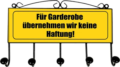 Produktbild von Keine Haftung für Garderobe Kleiderhaken Leiste mit 5 Haken
