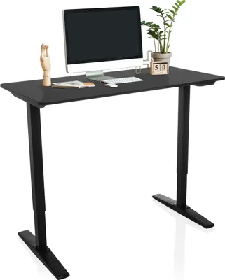 Obrázok produktu pre hjh OFFICE Elektrický výškovo nastaviteľný stôl STAND CARBON Výškovo nastaviteľný počítačový stôl 75,0 - 120,0 x 120,0 x 60,0 cm