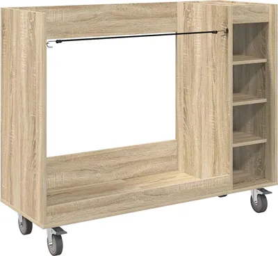Immagine prodotto di vidaXL Armadietto da golf con rotelle, rovere Sonoma, 120 x 45 x 98 cm