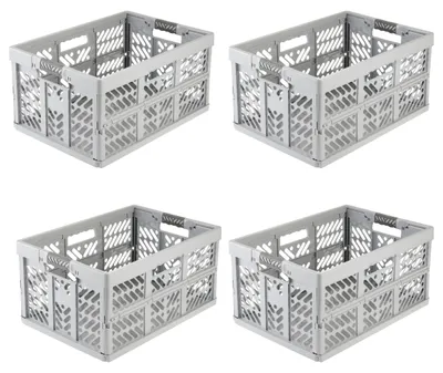 Produktbild von keeeper ben Profi-Klappboxen, 4er-Set, 45 l, Nordic Grey