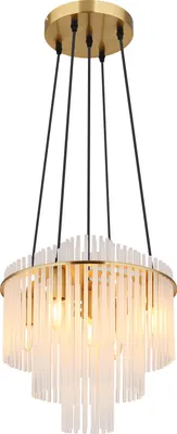Produktbild von Globo Lighting Hängeleuchte Metall goldfarben matt, 5x E14