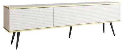 Produktbild von TV-Schrank im modernen Design mit Push-to-Open-Türen, weiße Oberfläche
