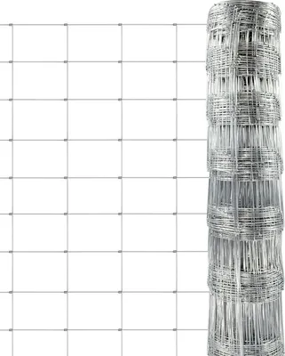 Produktbild von Wildzaun Robuste Umzäunung Verzinkt Maschenbreite: 15 cm Höhe: 120 cm Länge: 50 m
