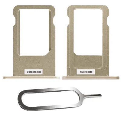 Produktbild von iPHONE 6S SIM KARTEN HALTER ADAPTER FACH STECKER TRAY SLOT CARD SIM-NADEL GOLD