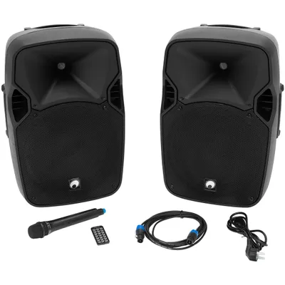 Immagine prodotto di OMNITRONIC XFM-212AP Set di diffusori attivi a 2 vie con microfono wireless