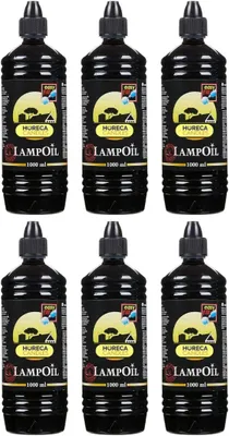 Produktbild von HORECA CANDLES Lampenöl 6x1L – Flüssigwachs mit 99% Paraffin, Rauchfrei & Geruchsarm, für Öllampen, Fackeln, Kerzen, Innen & Außen