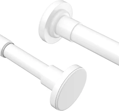 Immagine prodotto di Sbarra per tenda da doccia estensibile in acciaio inossidabile, regolabile da 48 a 119,4 cm, colore bianco, set da 2