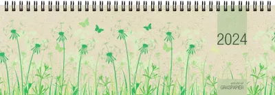 Produktbild von Tischquerkalender 2024 32x10,5 1W/2S Graspapier
