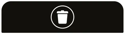 Produktbild von Rubbermaid Hinweisschild 2155314 f.Behältereinheit 125l Restmüll sw