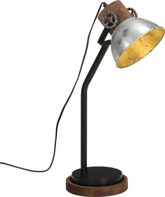 Produktbild von vidaXL Schreibtischlampe 25 W Vintage-Silber 18x18x60 cm E27