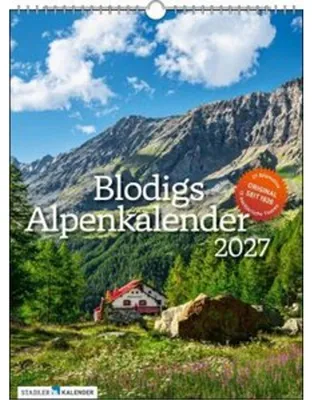 Obrázok produktu pre Alpenkalender 2027 Bergsteigerkalender 100. Ausgabe, zweiwöchiges Kalendarium, 27 Bildmotive, 13 Routenempfehlungen