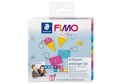 Produktbild von Staedtler FIMO 8025 DIY, Modellierton, Beere, Blau, Weiß, Gelb, Erwachsener, 4 Stück(e), 4 Farben, 110 °C