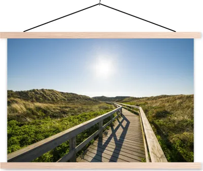 Produktbild von MuchoWow® Textilposter Strand - Sommer - Deutschland 60x40 cm mit holzfarbenen Rahmen - Bilder
