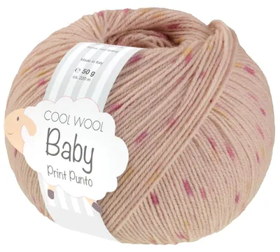 Produktbild von Lana Grossa - Cool Wool Baby Print Punto 0370 rosabeige pink gelb