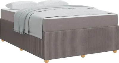 Zdjęcie produktu dla Rama łóżka vidaXL, kolor taupe, 160 x 200 cm, obita tkaniną