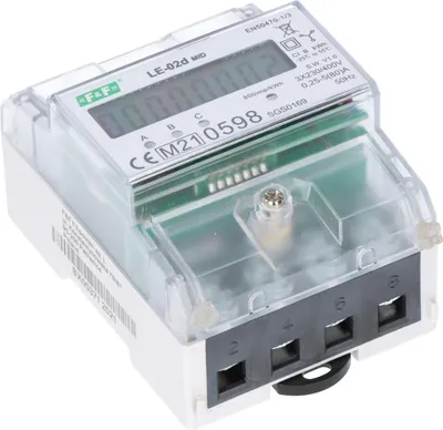 Image de 3 phases 0,25÷10(80)A Compteur électrique MID Compteur triphasé Compteur LE-02D MID F&F 2686