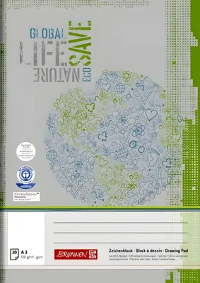 Produktbild von BRUNNEN Zeichenblock A3 20 Blatt Recycling 104793501